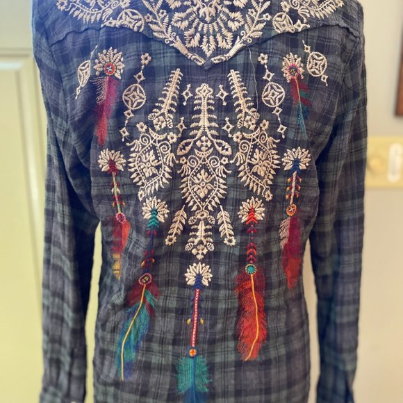 JOHNNY WAS Tunic with Embroidery XS NWT - Picture 6 of 11